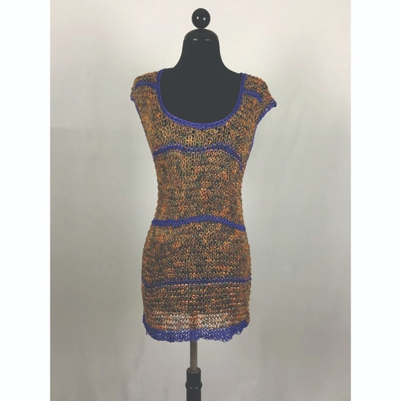 Other - Purple and Orange stretch Knit cover up